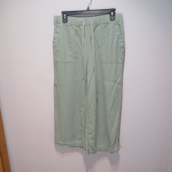 Thread & Supply Pants - Thread & Supply Wide Leg Crop Pants Rayon/Linen Blend Size L